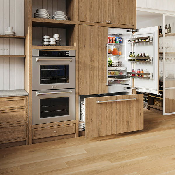 ZLINE 30 in. Professional True Convection Double Wall Oven with Air Fry and Self Clean in Stainless Steel (WAD-30)