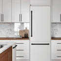 ZLINE Autograph Edition 24" Monument Series 3rd Rack Top Control Built-In Tall Tub Dishwasher in White Matte with Matte Black Handle, 45dBa (DWMTZ-WM-24-MB)