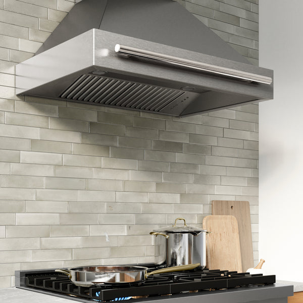 ZLINE Autograph Edition 36 in. Wall-Mount Range Hood Helix Handle (Set of 1) in Polished Nickel (RHHZ-K-PN-36)