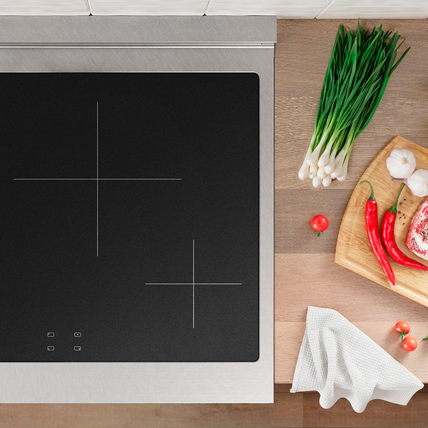 ZLINE Autograph Edition 30 in. 4.2 cu. ft. Paramount Induction Range with 4 Element Cooktop and Electric Convection Oven in Satin Stainless Steel with White Matte Door and Matte Black Accents, Open Box-Great Condition