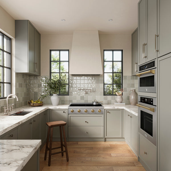 ZLINE Autograph Edition 36 in. Paramount Induction Rangetop with 5 Element Cooktop in Satin Stainless Steel and Champagne Bronze Accents (SINRTSZ-36-CB)