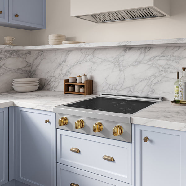 ZLINE Autograph Edition 30 in. Paramount Induction Rangetop with 4 Element Cooktop in Stainless Steel and Polished Gold Accents (SINRTZ-30-G)