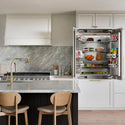 ZLINE 36 in. 19.6 cu. ft. Panel Ready French Door Built-In Bottom Freezer Refrigerator with Water Dispenser and Ice Maker with Stainless Steel Interior, Open Box-Good Condition