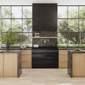 ZLINE 48 in. 6.7 cu. ft. Marino Double Oven Gas Range with 8 Burner Cooktop in Black Stainless Steel (MGRB-48)