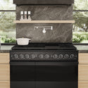 ZLINE 48 in. 6.7 cu. ft. Marino Gas Range with 8 Burner DuoPro™ Cooktop and Dual Ovens in Black Stainless Steel (PMGRB-48)
