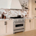 ZLINE 30 in. 4.0 cu. ft. Legacy Dual Fuel Range with 4 Burner Gas Cooktop and Electric Convection Oven in Stainless Steel, Open Box-Good Condition