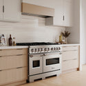 ZLINE 48 in. 6.7 cu. ft. Classic Gas Range with 8 Burner DuoPro™ Cooktop and Dual Ovens in Stainless Steel (PCGR48)