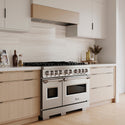 ZLINE 48 in. 6.7 cu. ft. Classic Gas Range with 8 Burner DuoPro™ Cooktop and Dual Ovens in Stainless Steel, Open Box-Good Condition