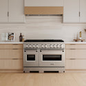 ZLINE 48 in. 6.7 cu. ft. Classic Gas Range with 8 Burner DuoPro™ Cooktop and Dual Ovens in Stainless Steel (PCGR48)