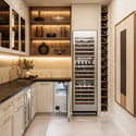 ZLINE Autograph Edition 15 in. Touchstone Nugget Ice Maker with Drain Pump and Solid Stainless Steel Door with Champagne Bronze Handle (INGDZ-ST-15-CB)