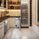 ZLINE Autograph Edition 15 in. Touchstone Nugget Ice Maker with Drain Pump and Solid Stainless Steel Door with Matte Black Handle (INGDZ-ST-15-MB)