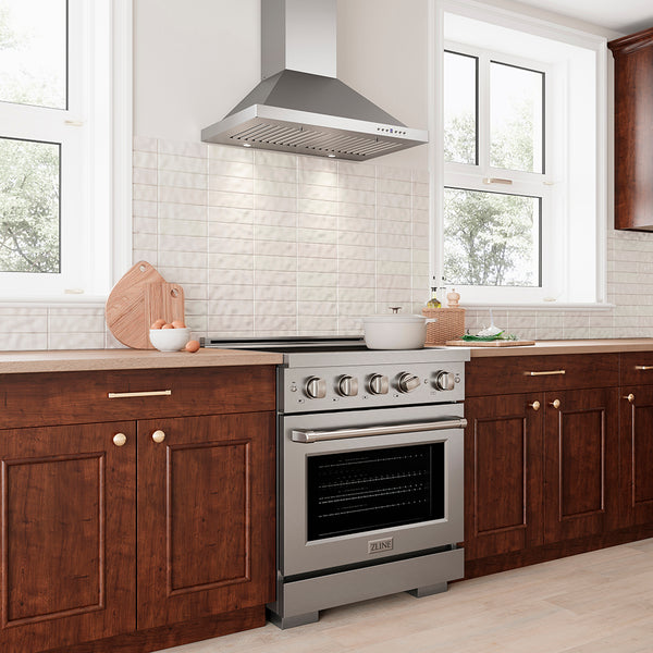 ZLINE 30 in. Convertible Vent Wall Mount Range Hood in Stainless Steel Handle, Open Box-Great Condition
