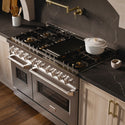 ZLINE 48 in. 6.7 cu. ft. Classic Gas Range with 8 Burner DuoPro™ Cooktop and Dual Ovens in Stainless Steel, Open Box-Good Condition