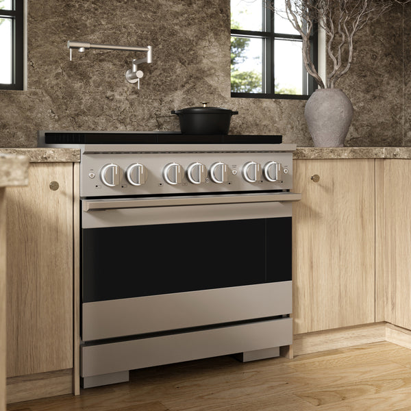 ZLINE 36 in. 5.2 cu. ft. Marino Gas Range with 6 Burner Cooktop and Convection Gas Oven in Stainless Steel (MGR36)