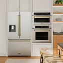 ZLINE Autograph Edition 30 in. 1.6 cu. ft. Built-in Convection Microwave Oven in Stainless Steel and Champagne Bronze Accents (MWOZ-30-CB)