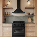 ZLINE 30 in. Convertible Vent Wall Mount Range Hood in Black Stainless Steel (BSKBN-30)