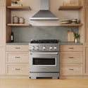 ZLINE 30 in. 4.2 cu. ft. Classic Dual Fuel Range with 4 Burner DuoPro™ Cooktop and Electric Convection Oven in Stainless Steel, Open Box-Good Condition