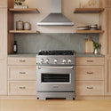 ZLINE 30 in. 4.2 cu. ft. Classic Dual Fuel Range with 4 Burner DuoPro™ Cooktop and Electric Convection Oven in Satin Stainless Steel, Open Box-Good Condition