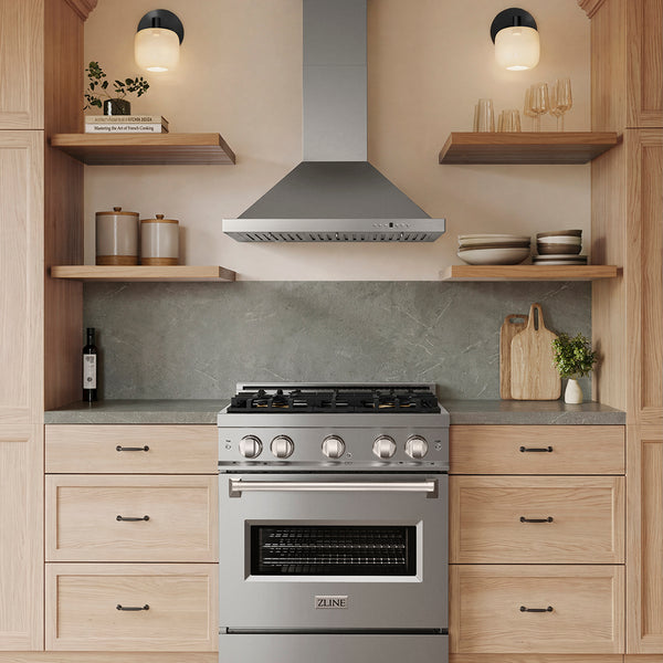 ZLINE 30 in. Convertible Vent Wall Mount Range Hood in Stainless Steel (KB-30)