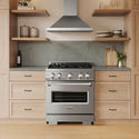 ZLINE 30 in. 4.2 cu. ft. Classic Gas Range with 4 Burner DuoPro™ Cooktop and Convection Gas Oven in Stainless Steel, Open Box-Good Condition
