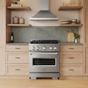 ZLINE 30 in. 4.2 cu. ft. Classic Gas Range with 4 Burner DuoPro™ Cooktop and Convection Gas Oven in Satin Stainless Steel (PCGRS-30)