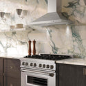 ZLINE 36 in. Convertible Vent Wall Mount Range Hood in Stainless Steel, Handle Open Box-Good Condition