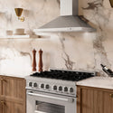 ZLINE 36 in. Convertible Vent Wall Mount Range Hood in Stainless Steel Handle, Open Box-Great Condition