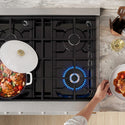 ZLINE 30 in. 4.2 cu. ft. Marino Gas Range with 4 Burner Cooktop and Convection Gas Oven in Satin Stainless Steel (MGRS-30)