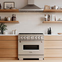 ZLINE 36 in. 5.2 cu. ft. Classic Dual Fuel Range with 6 Burner DuoPro™ Cooktop and Electric Convection Oven in Satin Stainless Steel, Open Box-Good Condition