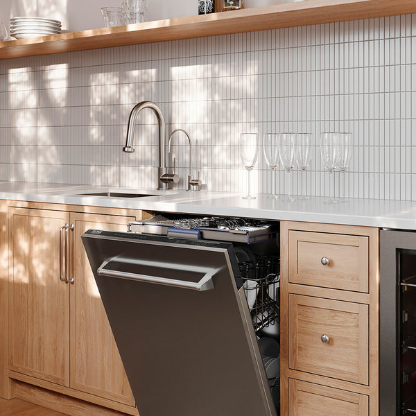 ZLINE 24 in. Tallac Series 3rd Rack Tall Tub Dishwasher in Stainless Steel, 51dBa (DWV-304-24)