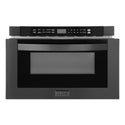ZLINE 24 in. 1.2 cu. ft. Built-in Microwave Drawer in Black Stainless Steel, Open Box-Great Condition