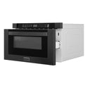 ZLINE 24 in. 1.2 cu. ft. Built-in Microwave Drawer in Black Stainless Steel, Open Box-Great Condition