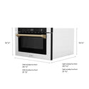ZLINE Autograph Edition 24 in. 1.2 cu. ft. Built-in Microwave Drawer with a Traditional Handle in Stainless Steel and Champagne Bronze Accents (MWDZ-1-H-CB)