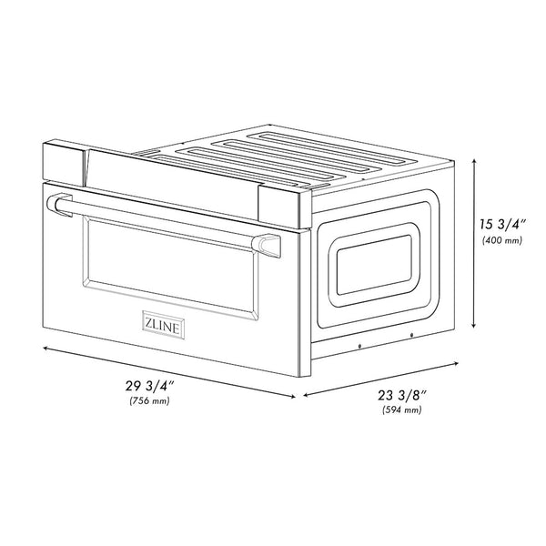 ZLINE 30 in .1.2 cu. ft. Built-In Microwave Drawer in Stainless Steel, Open Box-Good Condition
