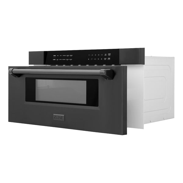 ZLINE 30 in. 1.2 cu. ft. Built-in Microwave Drawer in Black Stainless Steel (MWD-30-BS)