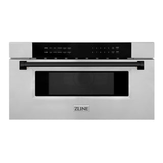 Buy matte-black ZLINE Autograph Edition 30&quot; 1.2 cu. ft. Built-In Microwave Drawer in Stainless Steel with Accents (MWDZ-30)