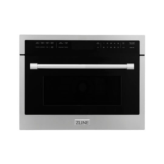 ZLINE 24 in. 1.6 cu ft. Built-in Convection Microwave Oven in Stainless Steel with Speed and Sensor Cooking, Open Box-Good Condition