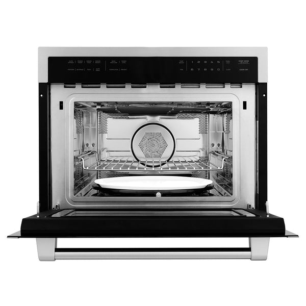 ZLINE 24 in. 1.6 cu ft. Built-in Convection Microwave Oven in Stainless Steel with Speed and Sensor Cooking, Open Box-Great Condition
