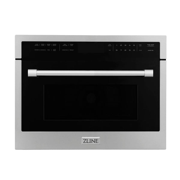 ZLINE 24 in. 1.6 cu ft. Built-in Convection Microwave Oven in Stainless Steel with Speed and Sensor Cooking, Open Box-Great Condition