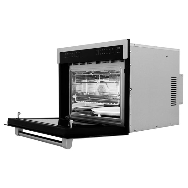 ZLINE 24 in. 1.6 cu ft. Built-in Convection Microwave Oven in Stainless Steel with Speed and Sensor Cooking, Open Box-Great Condition