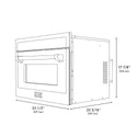 ZLINE 24 in. 1.6 cu ft. Built-in Convection Microwave Oven in Black Stainless Steel with Speed and Sensor Cooking, Open Box-Great Condition