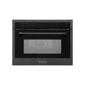 ZLINE 24 in. 1.6 cu ft. Built-in Convection Microwave Oven in Black Stainless Steel with Speed and Sensor Cooking, Open Box-Great Condition