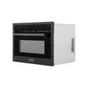 ZLINE 24 in. 1.6 cu ft. Built-in Convection Microwave Oven in Black Stainless Steel with Speed and Sensor Cooking, Open Box-Great Condition
