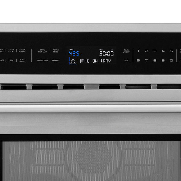 ZLINE 30 in. 1.6 cu ft. Built-in Convection Microwave Oven in Stainless Steel with Speed and Sensor Cooking, Open Box-Great Condition
