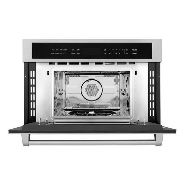ZLINE 30 in. 1.6 cu ft. Built-in Convection Microwave Oven in Stainless Steel with Speed and Sensor Cooking, Open Box-Great Condition