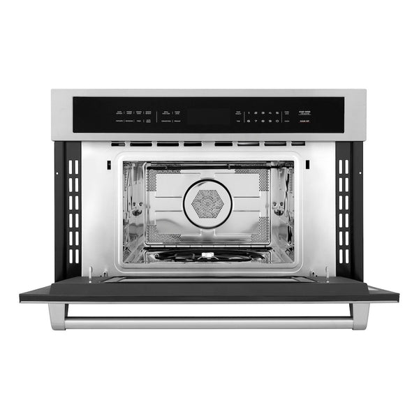 ZLINE 30 in. 1.6 cu ft. Built-in Convection Microwave Oven in Stainless Steel with Speed and Sensor Cooking, Open Box-Good Condition