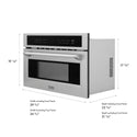 ZLINE 30 in. 1.6 cu ft. Built-in Convection Microwave Oven in Stainless Steel with Speed and Sensor Cooking, Open Box-Good Condition