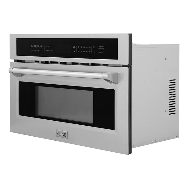 ZLINE 30 in. 1.6 cu ft. Built-in Convection Microwave Oven in Stainless Steel with Speed and Sensor Cooking, Open Box-Great Condition