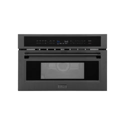 ZLINE 30” 1.6 cu ft. Built-in Convection Microwave Oven in Black Stainless Steel with Speed and Sensor Cooking (MWO-30-BS)