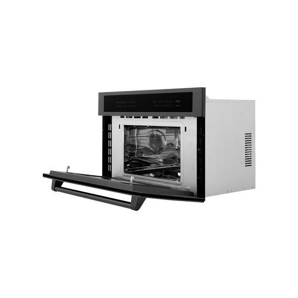 ZLINE 30 in. 1.6 cu ft. Built-in Convection Microwave Oven in Black Stainless Steel with Speed and Sensor Cooking, Open Box-Great Condition